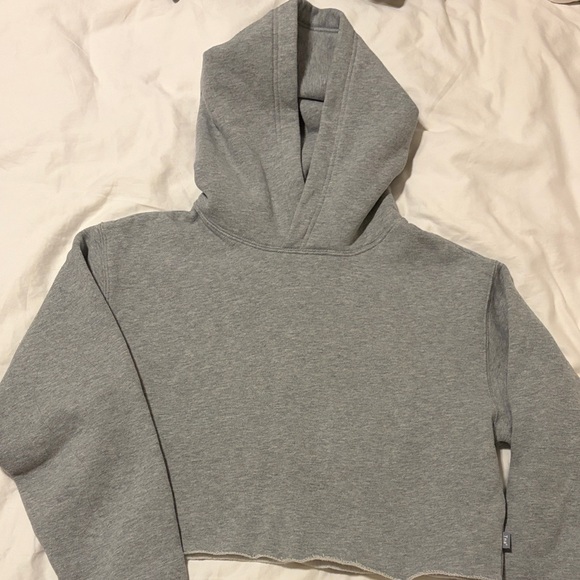 Aritzia TNA Grey Perfect Cropped Hoodie - Picture 3 of 7